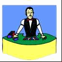 Croupier Dealing Blackjack